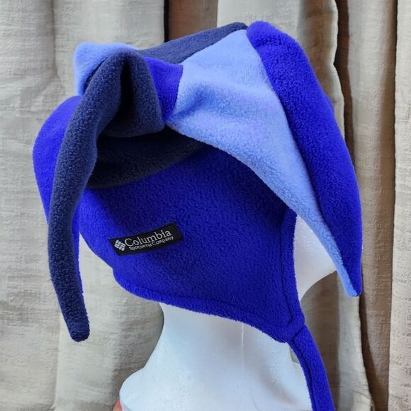 💜Columbia Purple & Blue Fleece Jester Winter Hat Small/Medium - Picture 5 of 11